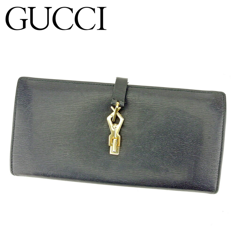 Gucci Wallet Black Leather Kandinsky Long